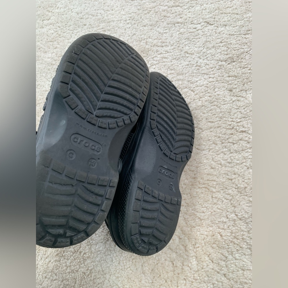 Crocs Little Kid Size 13 / C13 Black Baya Clogs Slip On Sandals - Picture 5 of 6